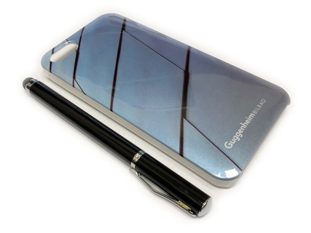 Чехол Ideus Geggenheim Bilbao для Apple iPhone 5/5S (синий, пластиковый, со стилусом)