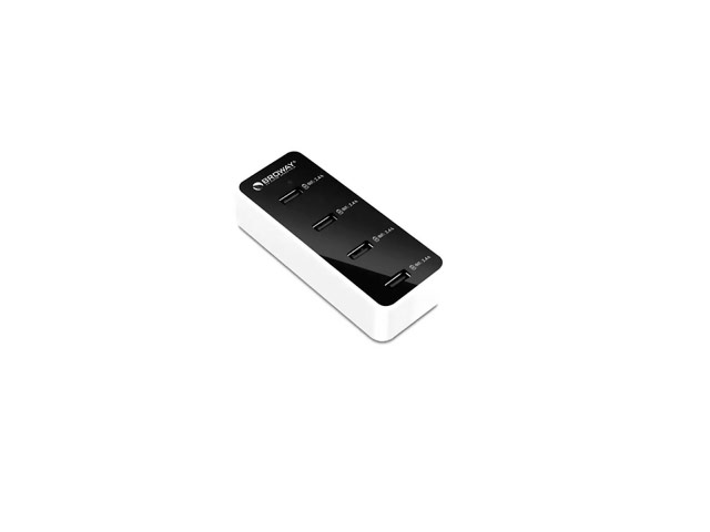 Зарядное устройство Broway USB Smart Charger универсальное (сетевое, 9.6A, 4xUSB, черное)