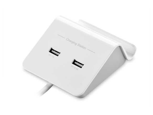 Зарядное устройство UGreen USB Charging Station универсальное (сетевое, 3.4A, 2xUSB, белое)