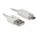 USB-кабель Yotrix ProSync Indication универсальный (microUSB, 1 метр, белый, индикация)