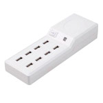 Зарядное устройство Capucino USB Charger универсальное (сетевое, 10A, 8xUSB, белое)