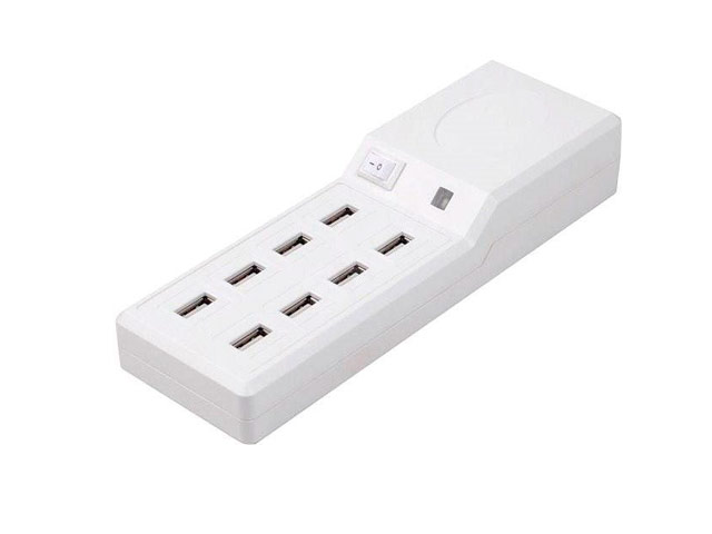 Зарядное устройство Capucino USB Charger универсальное (сетевое, 10A, 8xUSB, белое)