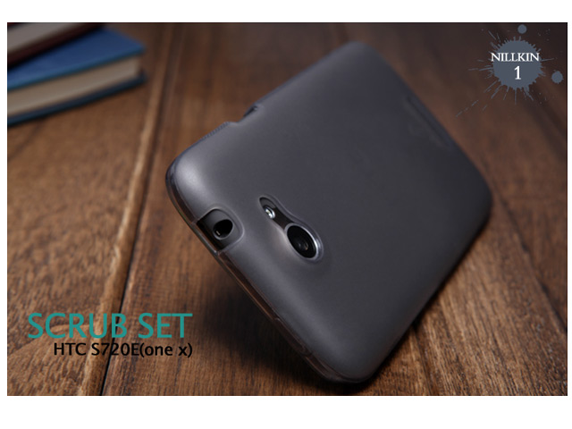 Чехол Nillkin Soft case для HTC One X S720e (черный полупрозрачный, гелевый)