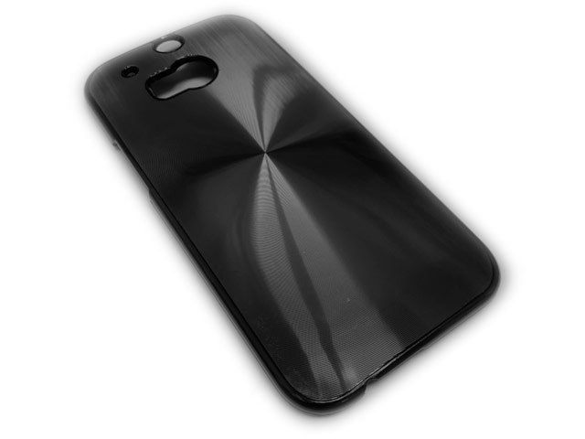 Чехол Yotrix MetalCase Round для HTC new One (HTC M8) (черный, алюминиевый)