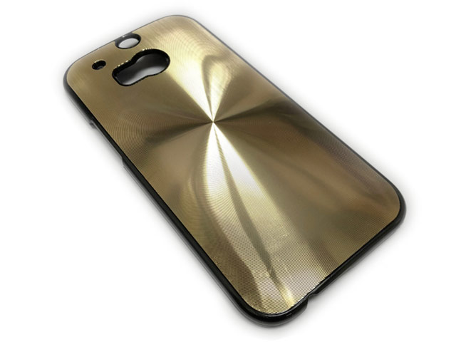 Чехол Yotrix MetalCase Round для HTC new One (HTC M8) (золотистый, алюминиевый)