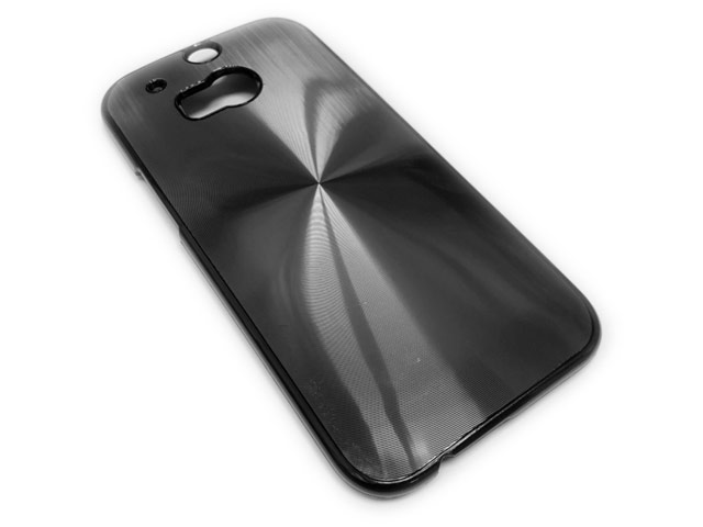 Чехол Yotrix MetalCase Round для HTC new One (HTC M8) (серый, алюминиевый)