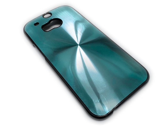 Чехол Yotrix MetalCase Round для HTC new One (HTC M8) (голубой, алюминиевый)