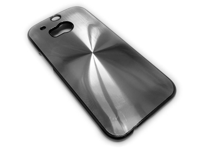 Чехол Yotrix MetalCase Round для HTC new One (HTC M8) (серебристый, алюминиевый)