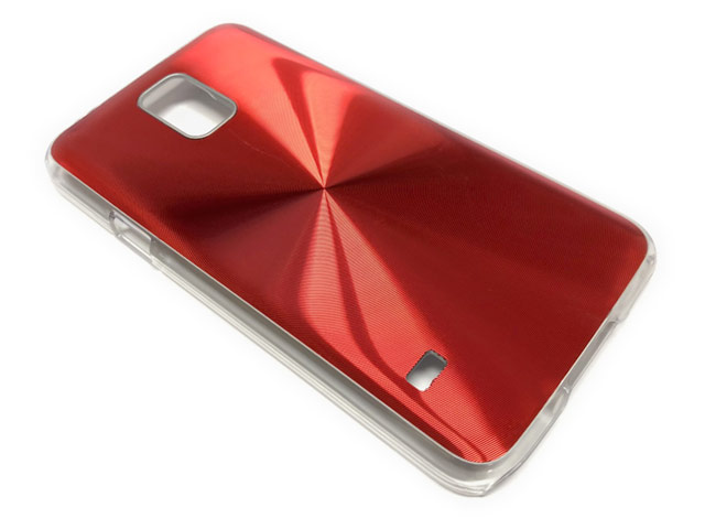 Чехол Yotrix MetalCase Round для Samsung Galaxy S5 SM-G900 (красный, алюминиевый)