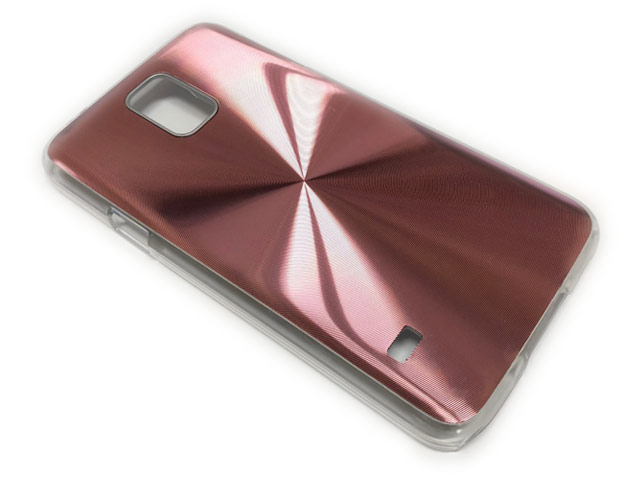 Чехол Yotrix MetalCase Round для Samsung Galaxy S5 SM-G900 (розовый, алюминиевый)