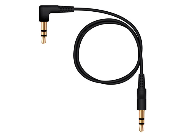 AUX-кабель Yotrix Short AuxCable (черный, 30 см, разъемы 3.5 мм, 90-град.)