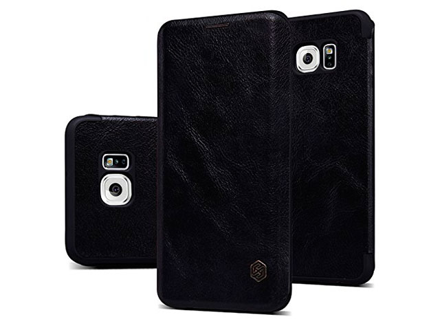 Чехол Nillkin Qin leather case для Samsung Galaxy S6 edge plus SM-G928 (черный, кожаный)