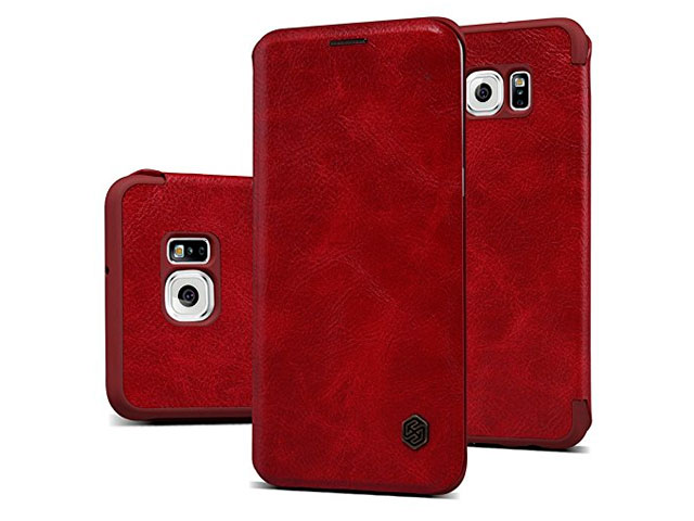 Чехол Nillkin Qin leather case для Samsung Galaxy S6 edge plus SM-G928 (красный, кожаный)