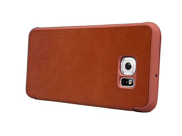 Чехол Nillkin Qin leather case для Samsung Galaxy S6 edge plus SM-G928 (коричневый, кожаный)