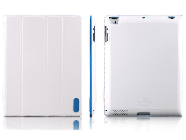 Чехол YoGo ThinBook для Apple iPad 2/new iPad (белый, кожанный)