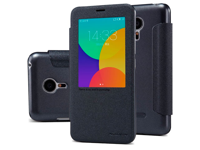 Чехол Nillkin Sparkle Leather Case для Meizu MX5 (темно-серый, винилискожа)