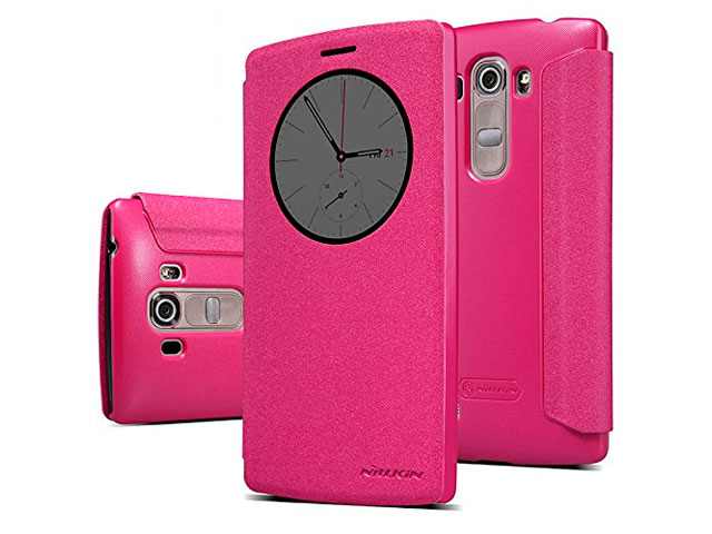 Чехол Nillkin Sparkle Leather Case для LG G4 mini H736 (розовый, винилискожа)