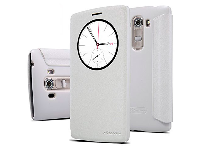 Чехол Nillkin Sparkle Leather Case для LG G4 mini H736 (белый, винилискожа)