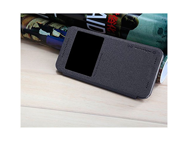 Чехол Nillkin Sparkle Leather Case для HTC One Me M9e (темно-серый, винилискожа)