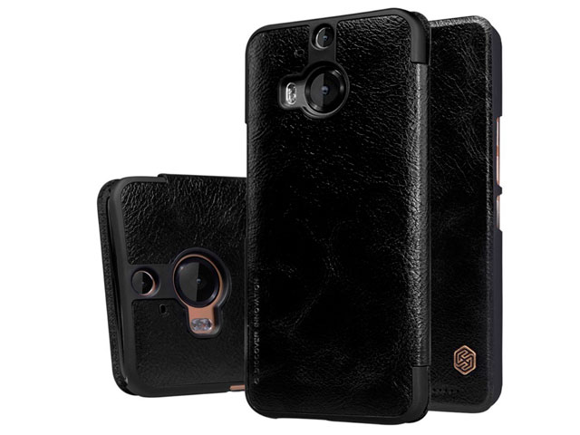 Чехол Nillkin Qin leather case для HTC One M9 plus (черный, кожаный)