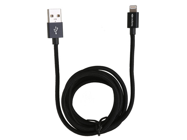 USB-кабель X-Doria Fabric Lightning Cable (черный, 1.5 м, Lightning, MFi)