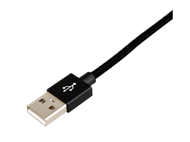 USB-кабель X-Doria Fabric Lightning Cable (черный, 1.5 м, Lightning, MFi)