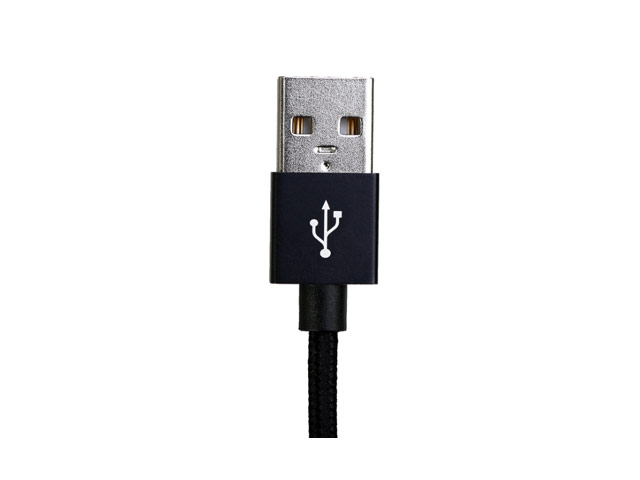 USB-кабель X-Doria Fabric Lightning Cable (черный, 1.5 м, Lightning, MFi)