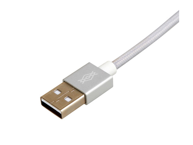 USB-кабель X-Doria Fabric Lightning Cable (серебристый, 1.5 м, Lightning, MFi)