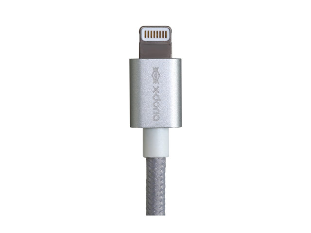 USB-кабель X-Doria Fabric Lightning Cable (серебристый, 1.5 м, Lightning, MFi)