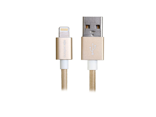 USB-кабель X-Doria Fabric Lightning Cable (золотистый, 1.5 м, Lightning, MFi)