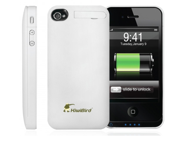 Чехол с батареей QYG Power pack для Apple iPhone 4/4S (1400 mAh) (белый)