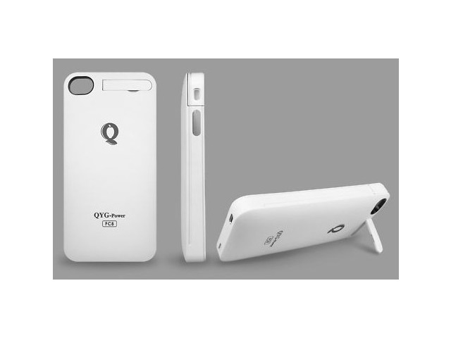 Чехол с батареей QYG Power pack для Apple iPhone 4/4S (1400 mAh) (белый)
