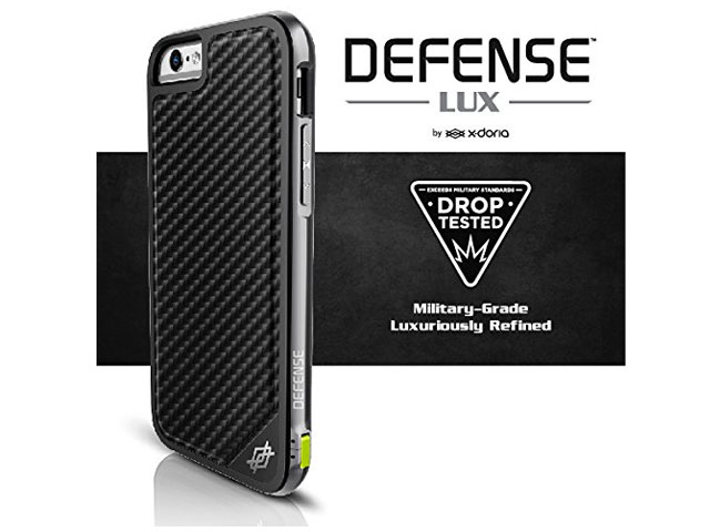 Чехол X-doria Defense Lux для Apple iPhone 6S (Space Grey Carbon, маталлический)