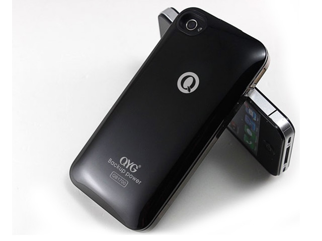 Чехол с батареей QYG Power pack для Apple iPhone 4/4S (1700 mAh) (черный)