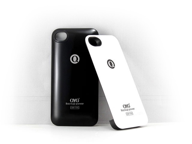 Чехол с батареей QYG Power pack для Apple iPhone 4/4S (1700 mAh) (черный)