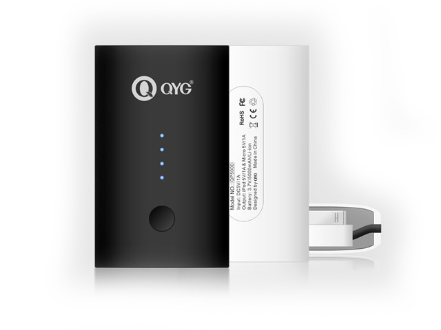 Внешняя батарея QYG Power pack универсальная (microUSB, 30pin) (6000 mAh) (черная)