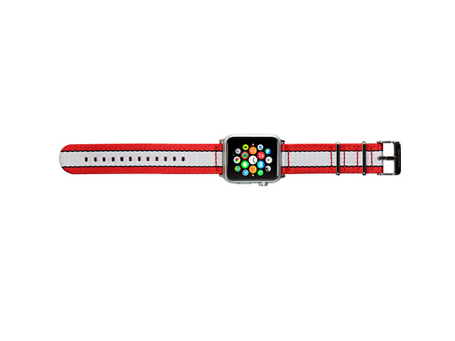 Ремешок для часов X-Doria Band Soft Style для Apple Watch (42 мм, белый/красный, матерчатый)