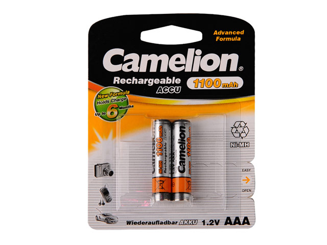 Комплект аккумуляторов Camelion (размер AАА, 1100 mAh, 2 шт., 1.5V, Ni-MH)