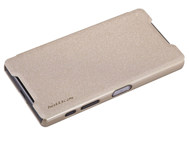 Чехол Nillkin Sparkle Leather Case для Sony Xperia Z5 compact (золотистый, винилискожа)