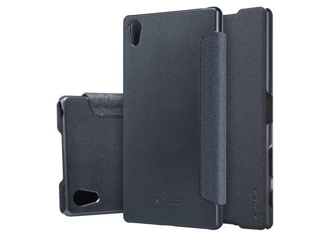 Чехол Nillkin Sparkle Leather Case для Sony Xperia Z5 premium (темно-серый, винилискожа)