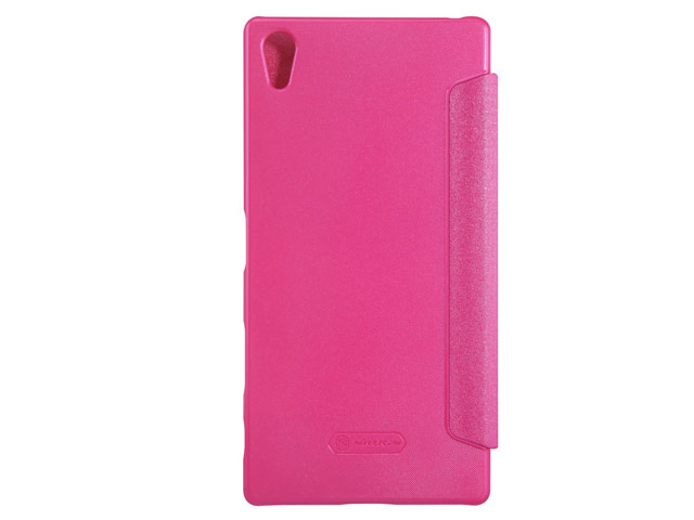 Чехол Nillkin Sparkle Leather Case для Sony Xperia Z5 premium (розовый, винилискожа)