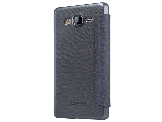 Чехол Nillkin Sparkle Leather Case для Samsung Galaxy On7 (темно-серый, винилискожа)
