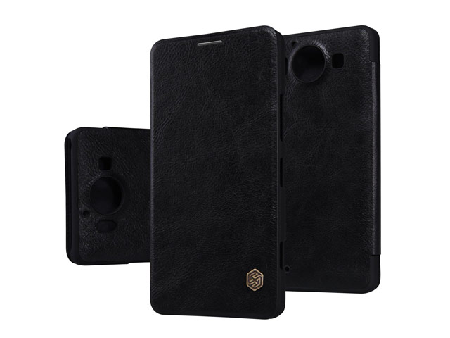 Чехол Nillkin Qin leather case для Microsoft Lumia 950 (черный, кожаный)