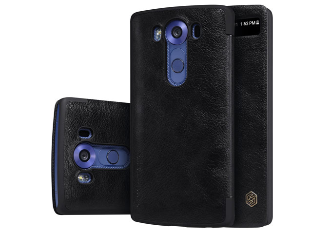 Чехол Nillkin Qin leather case для LG V10 (черный, кожаный)