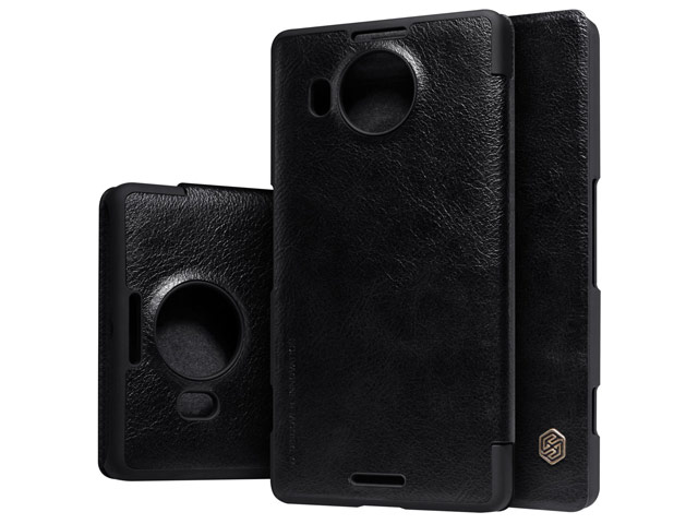 Чехол Nillkin Qin leather case для Microsoft Lumia 950 XL (черный, кожаный)