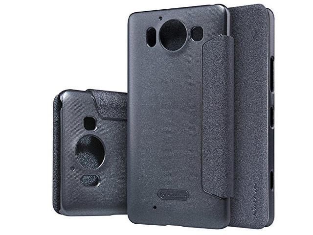 Чехол Nillkin Sparkle Leather Case для Microsoft Lumia 950 XL (темно-серый, винилискожа)