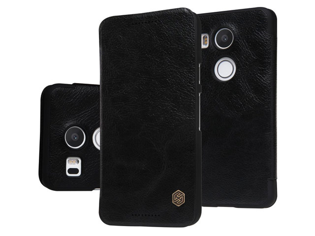 Чехол Nillkin Qin leather case для LG Nexus 5X (черный, кожаный)