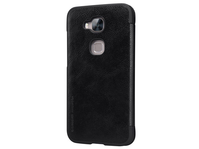 Чехол Nillkin Qin leather case для Huawei Ascend G8 (черный, кожаный)