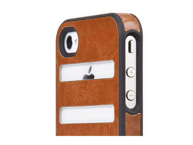 Чехол X-doria Dash case для Apple iPhone 4/4S (коричневый, кожанный)