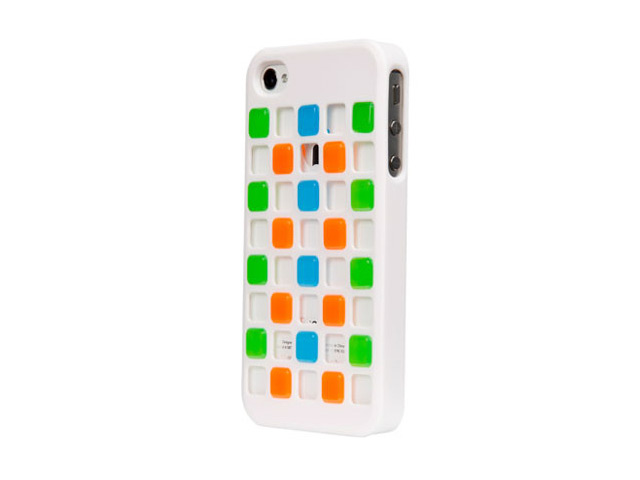 Чехол X-doria Cubit Case для Apple iPhone 4/4S (белый/мозайка)